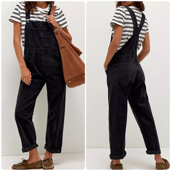Free People We The Free Ziggy Denim Overalls Small - Picture 2 of 13
